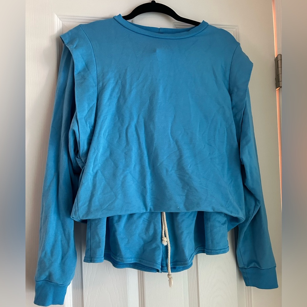 S’edge Blue Sweatshirt and Short Set